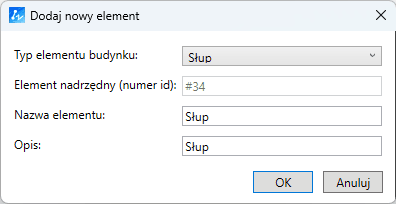 Dodawanie obiektu IFC do struktury