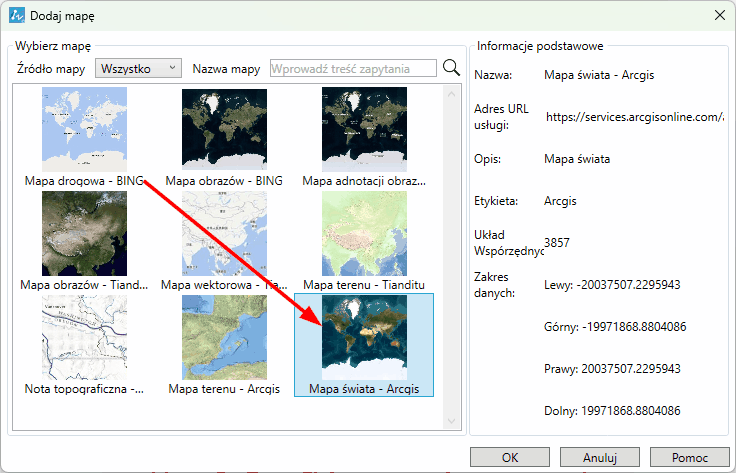 Dodawanie mapy w ZWCADzie 2025