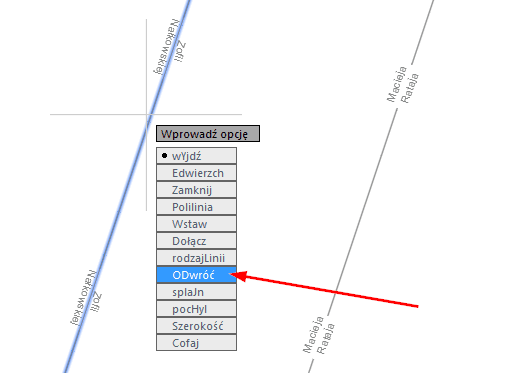 Odwracanie polilinii