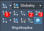 Opcje w panelu Współrzędne