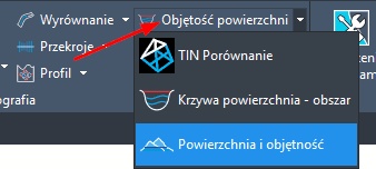 Objętość powierzchni w SPCADzie