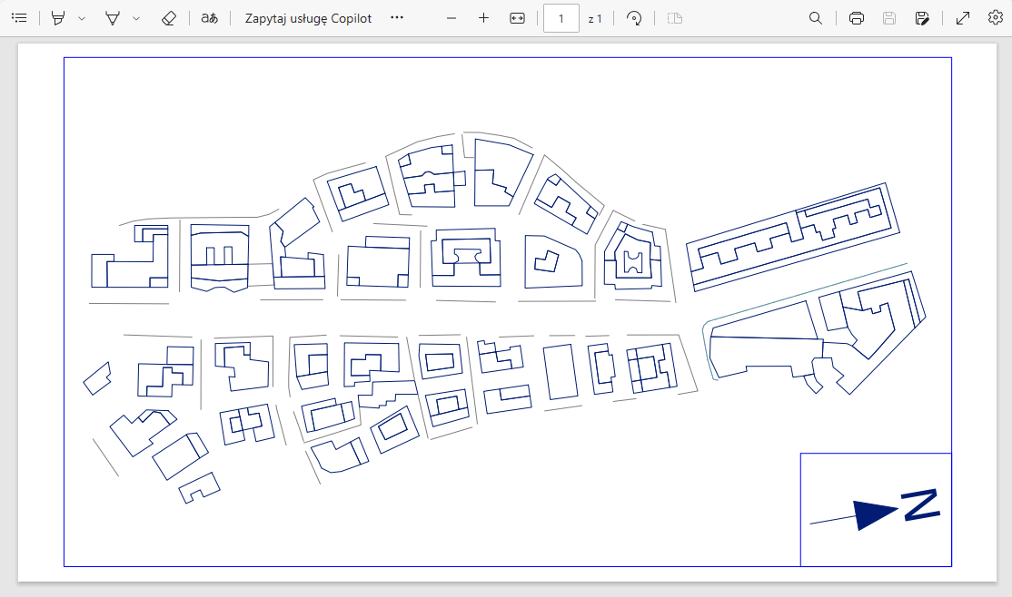 Skończony arkusz wydrukowany do formatu PDF