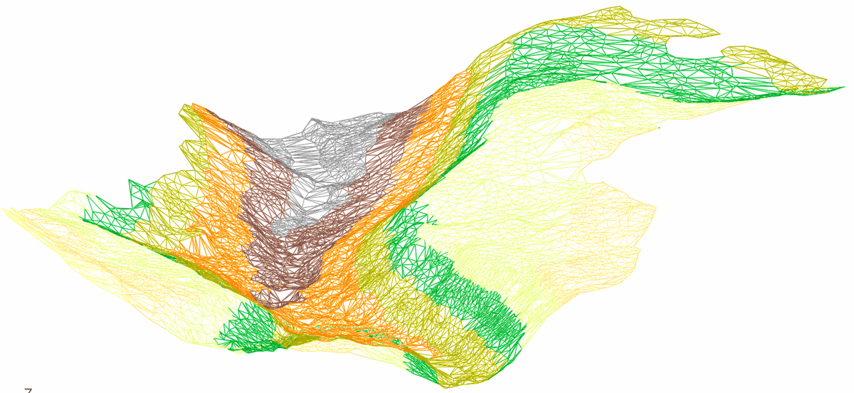 Widok 3D na powierzchnie TIN w ZWCADzie