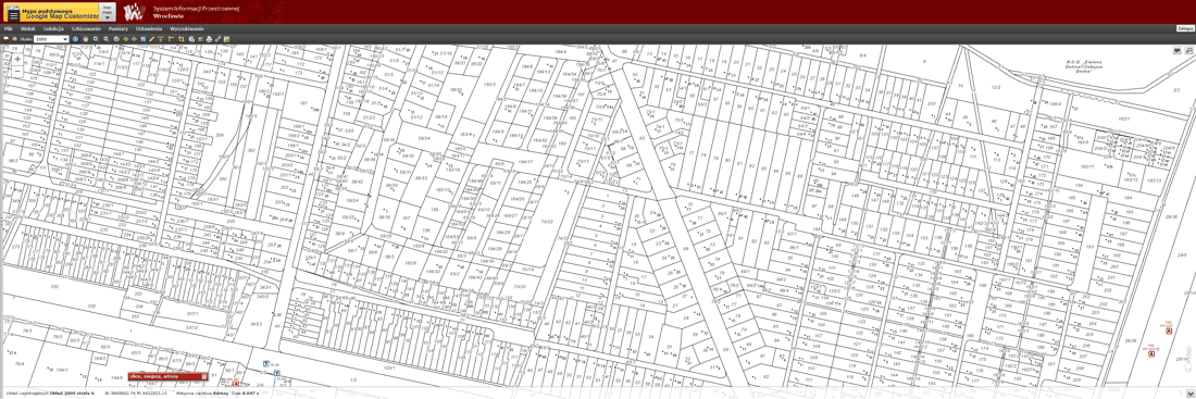 Mapa Wrocławia z Geoportalu Miejskiego 