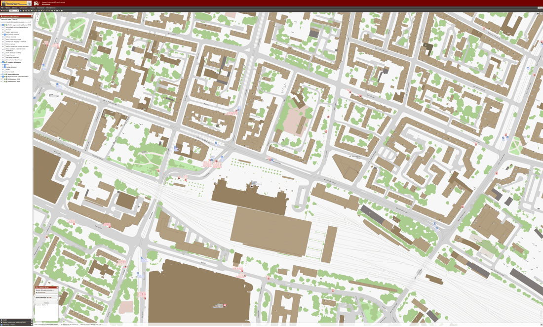 Przykładowa mapa rastrowa Wrocławia w wysokiej rozdzielczości