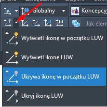 Wyświetlanie ikony LUW