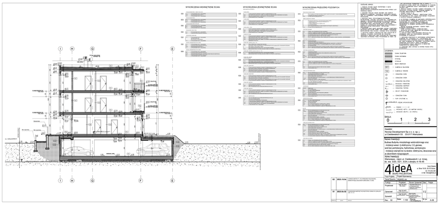 Projekt przekrojowy budynku mieszkalnego Novisy w ZWCADzie