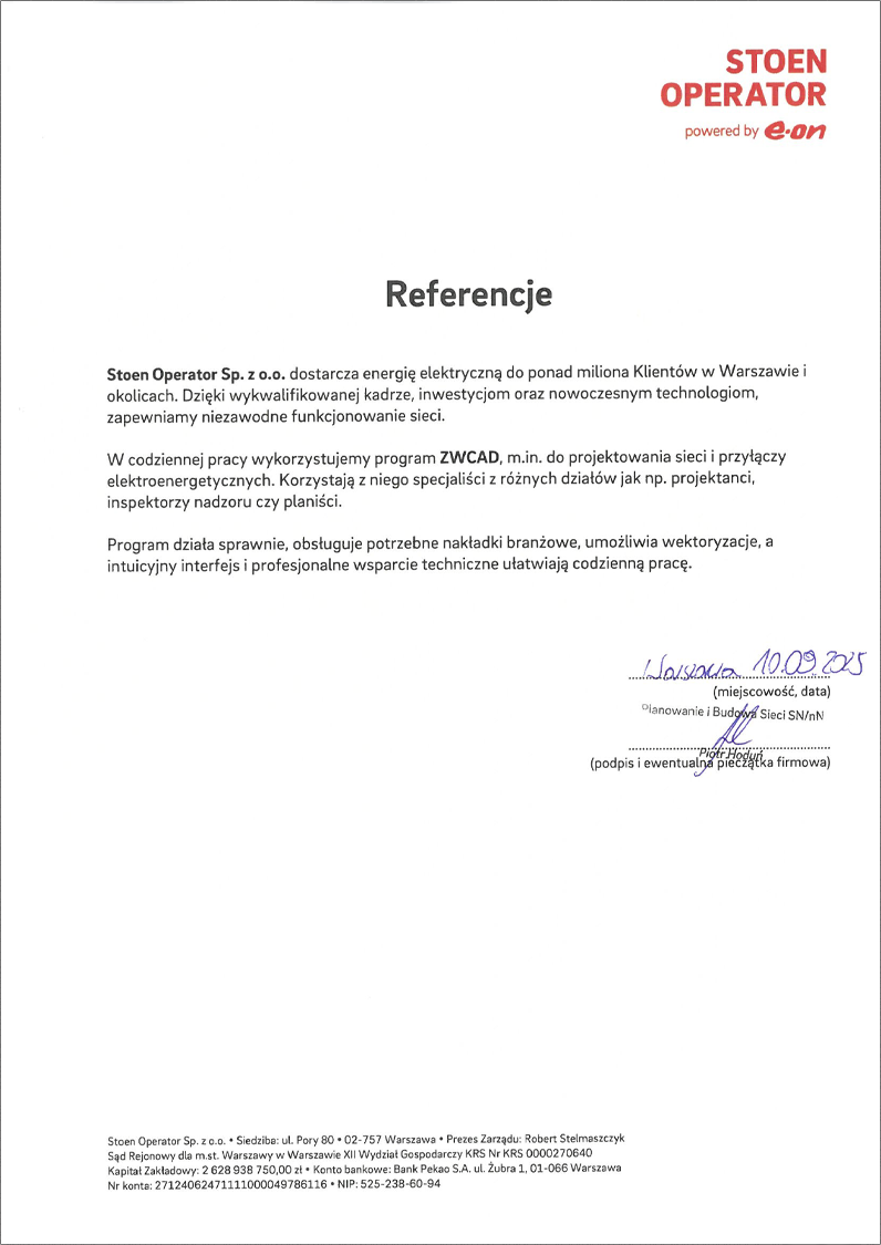 Opinia o zwcad - Stoen