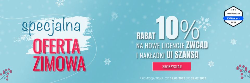 Zimowa oferta specjalna na ZWCAD i Nakładki – 10% Rabatu!