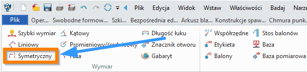 PMI ZW3D Symetryczny wstążka