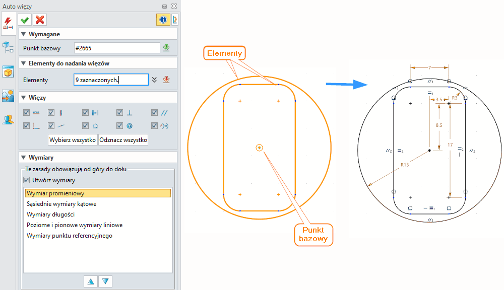 Szkic Autowięzy ZW3D - Panel