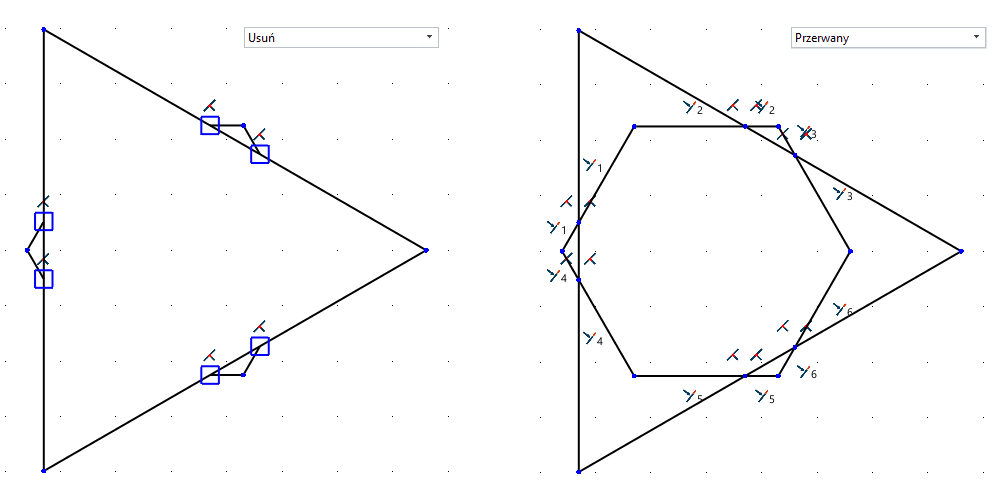 Szkic Przytnij ZW3D podziel krzywe Panel opcje1