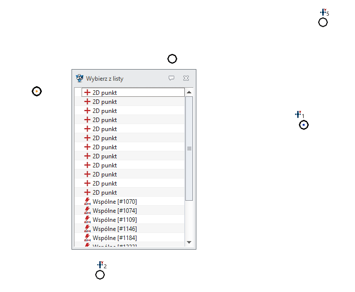 Szkic Punkt - Panel ZW3D - opcje