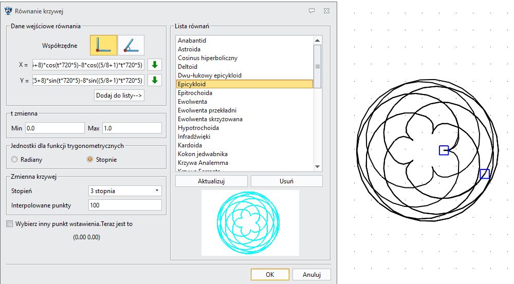 Szkic Równanie Panel ZW3D