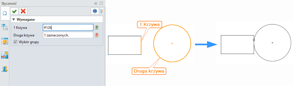 Szkic Styczność ZW3D - Panel