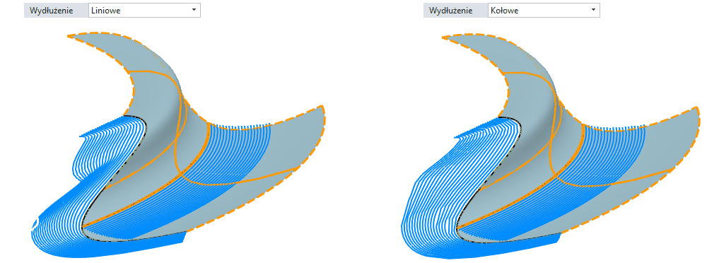 Szkic3D Odsunięcie ZW3D Opcje3