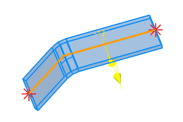 Wyciągnięcie odgięcia dla profilu otwartego ZW3D