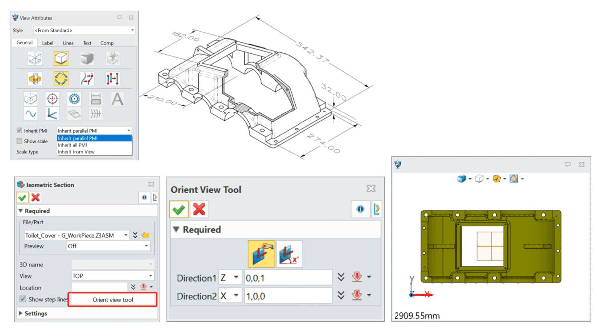 Przekrój izometryczny w nowym ZW3D