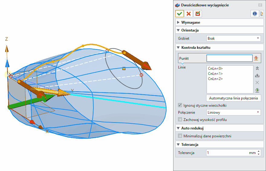 Operacje Dwuścieżkowe wyciągnięcie ZW3D film