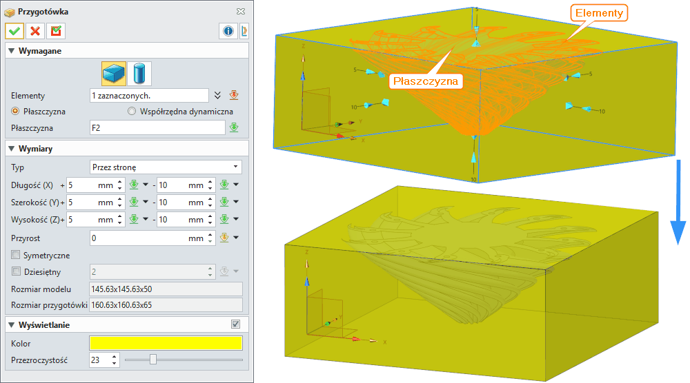 Operacje Przygotówka ZW3D Panel