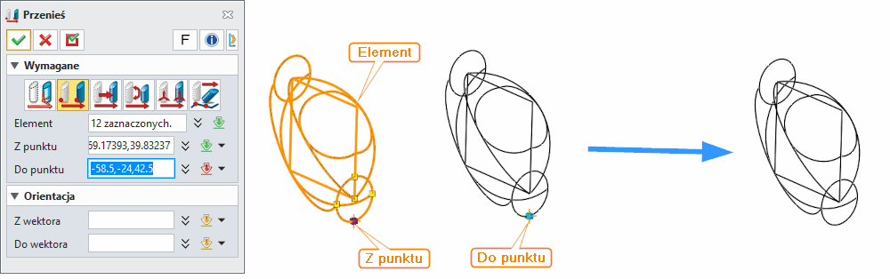 Szkic3d Przenieś ZW3D - Panel