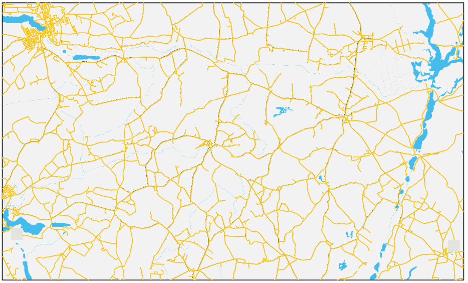 Cała mapa przeniesiona do rysunku CAD w ZWCADzie 2025