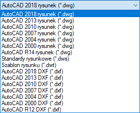 Formaty zapisu plików CAD w ZWCAD